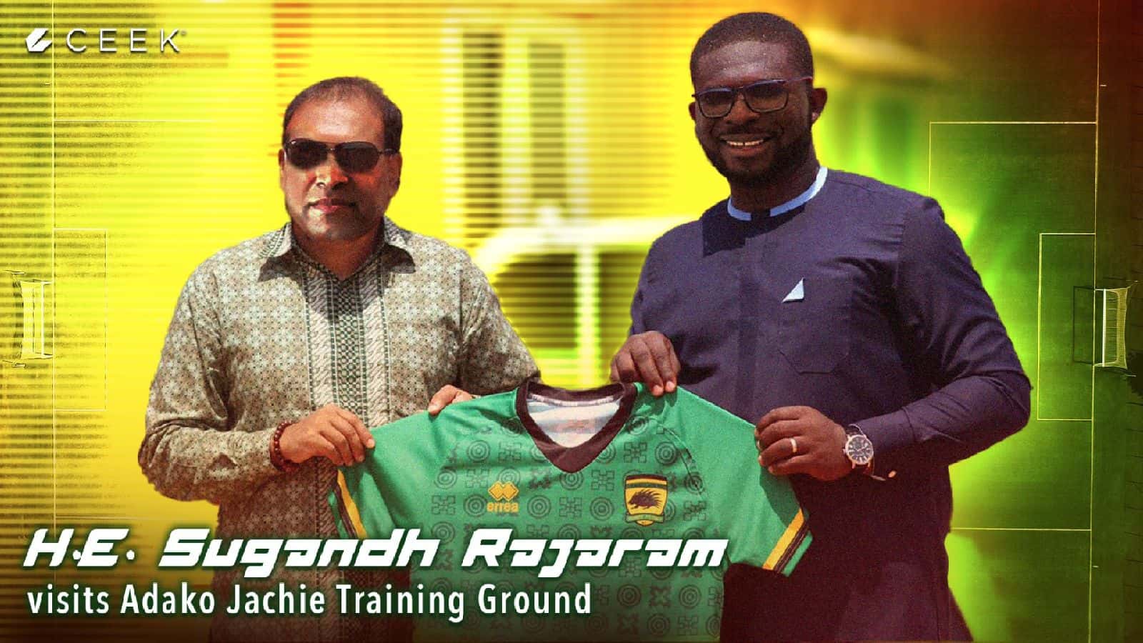 Indian High Commissioner to Ghana, H.E. Sugandh Rajaram visits Adako Jachie Training Ground