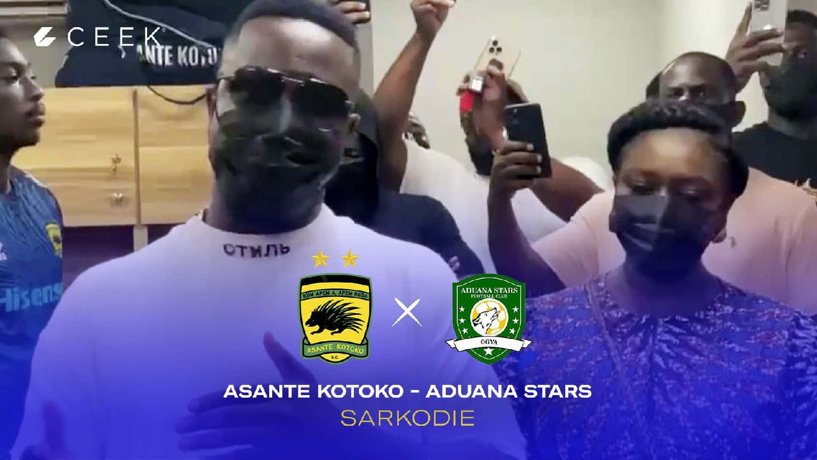 Sarkodie at Asante Kotoko vrs  Aduana Stars Match